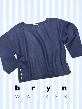bryn Walker • Light Linen Lagenlook Artist Top || XL